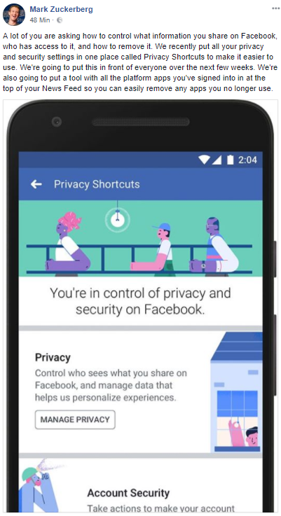 Privatsphäre Post Zuckerberg
